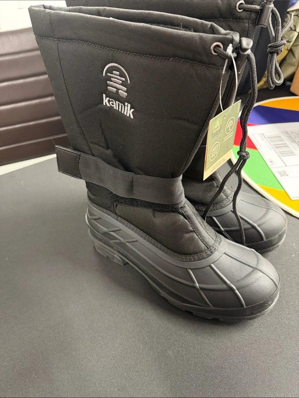 Kamik Black Tall Insulated Snow Boots